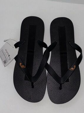 Earthing Coachella Grounders Flip Flops Black Women’s Sz 8 New Sandals Shoes